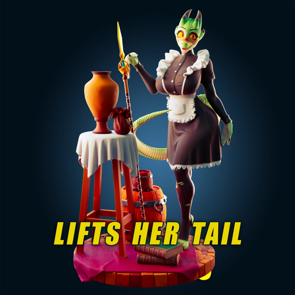 Dragon Maid | Fan Art | 3D Printed Resin Model Garage Kit | *Un-Painted* | Officer Rhu