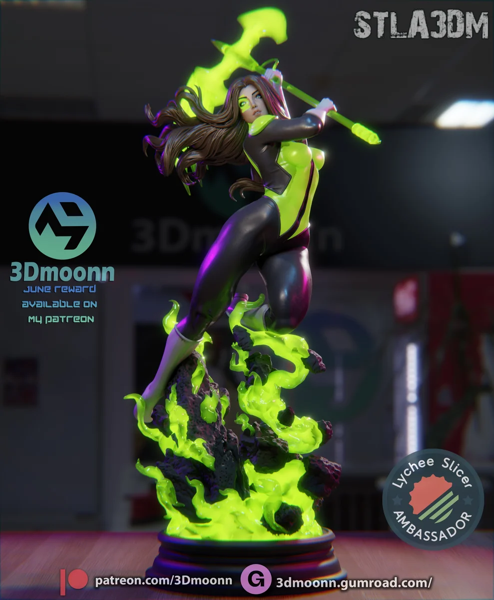 Jessica Cruz | Fan Art | 3D Printed Resin Model Garage Kit | *Un-Painted* | 3DMoonn 3