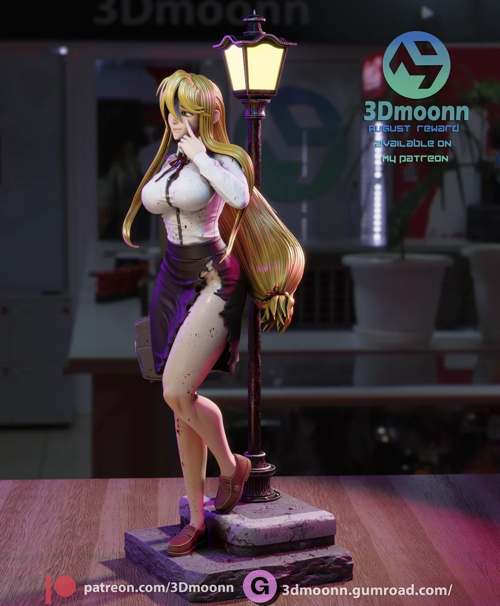 Shizuka Marikawa | Fan Art | 3D Printed Resin Model Garage Kit | *Un-Painted* | 3DMoonn 7