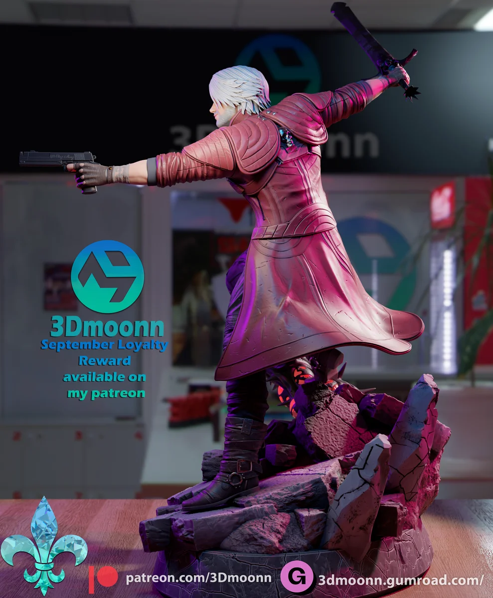 Dante | Fan Art | 3D Printed Resin Model Garage Kit | *Un-Painted* | 3DMoonn 5