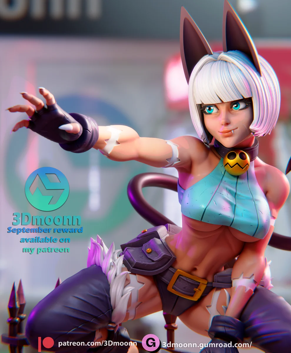 Ms. Fortune | Fan Art | 3D Printed Resin Model Garage Kit | *Un-Painted* | 3DMoonn