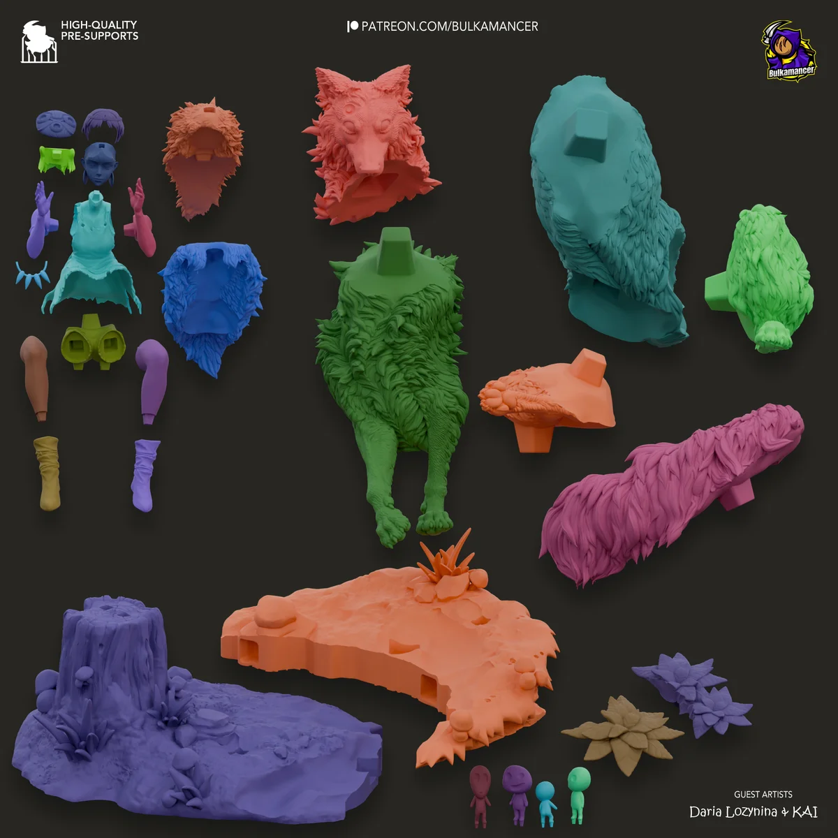 San | Fan Art | 3D Printed Resin Model Garage Kit | *Un-Painted* | Bulkamancer 6