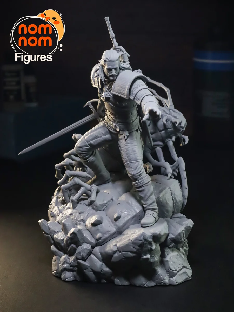 Geralt | Fan Art | 3D Printed Resin Model Garage Kit | *Un-Painted* | Nomnom 11