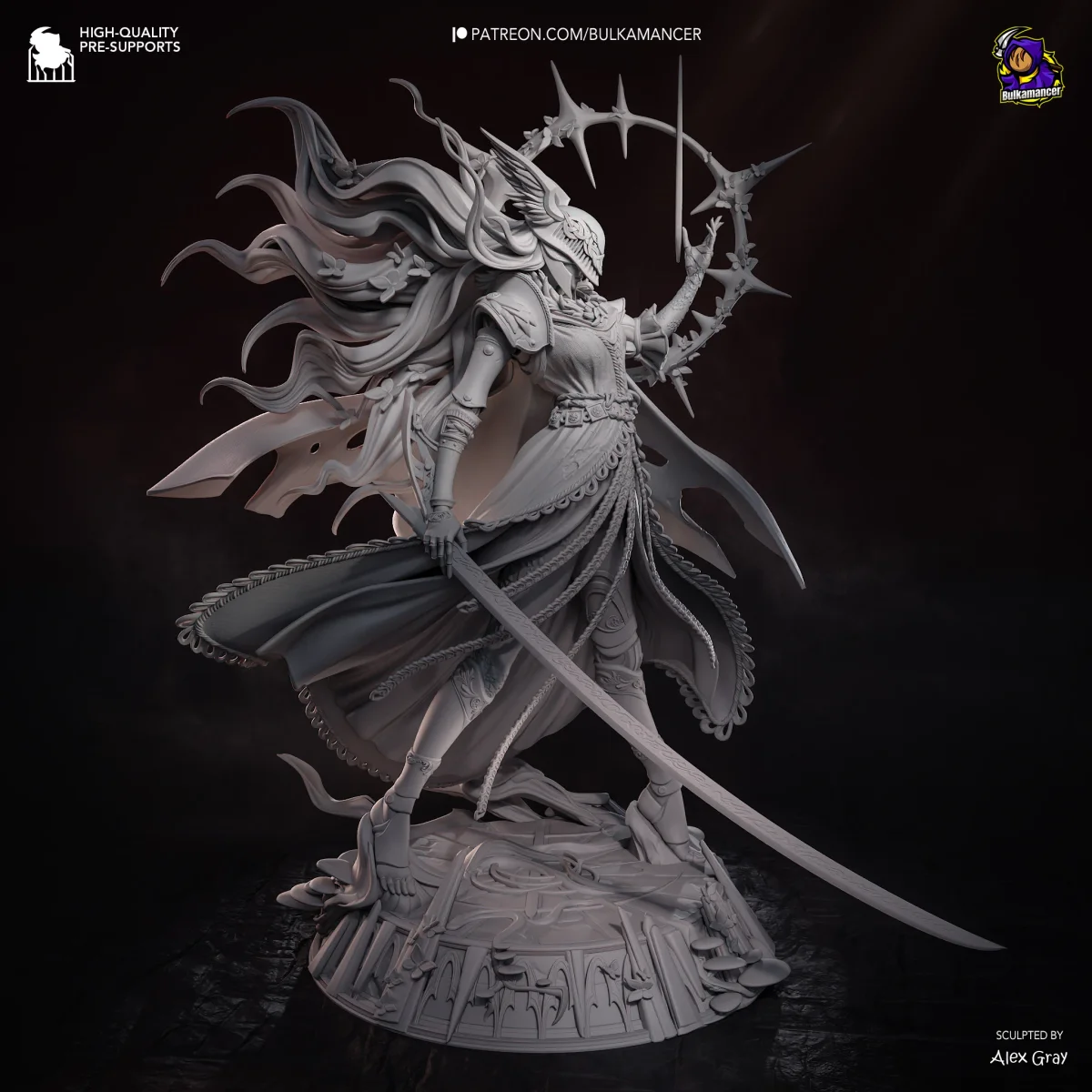 Malenia | Fan Art | 3D Printed Resin Model Garage Kit | *Un-Painted* | Bulkamancer 7