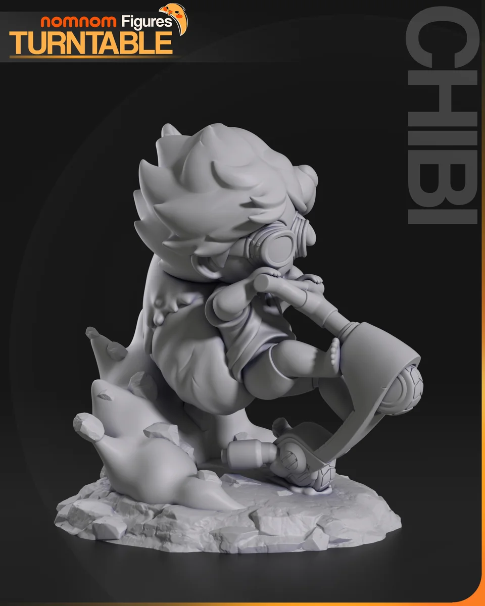 Chibi Ein & Edward | Fan Art | 3D Printed Resin Model Garage Kit | *Un-Painted* | Nomnom 4