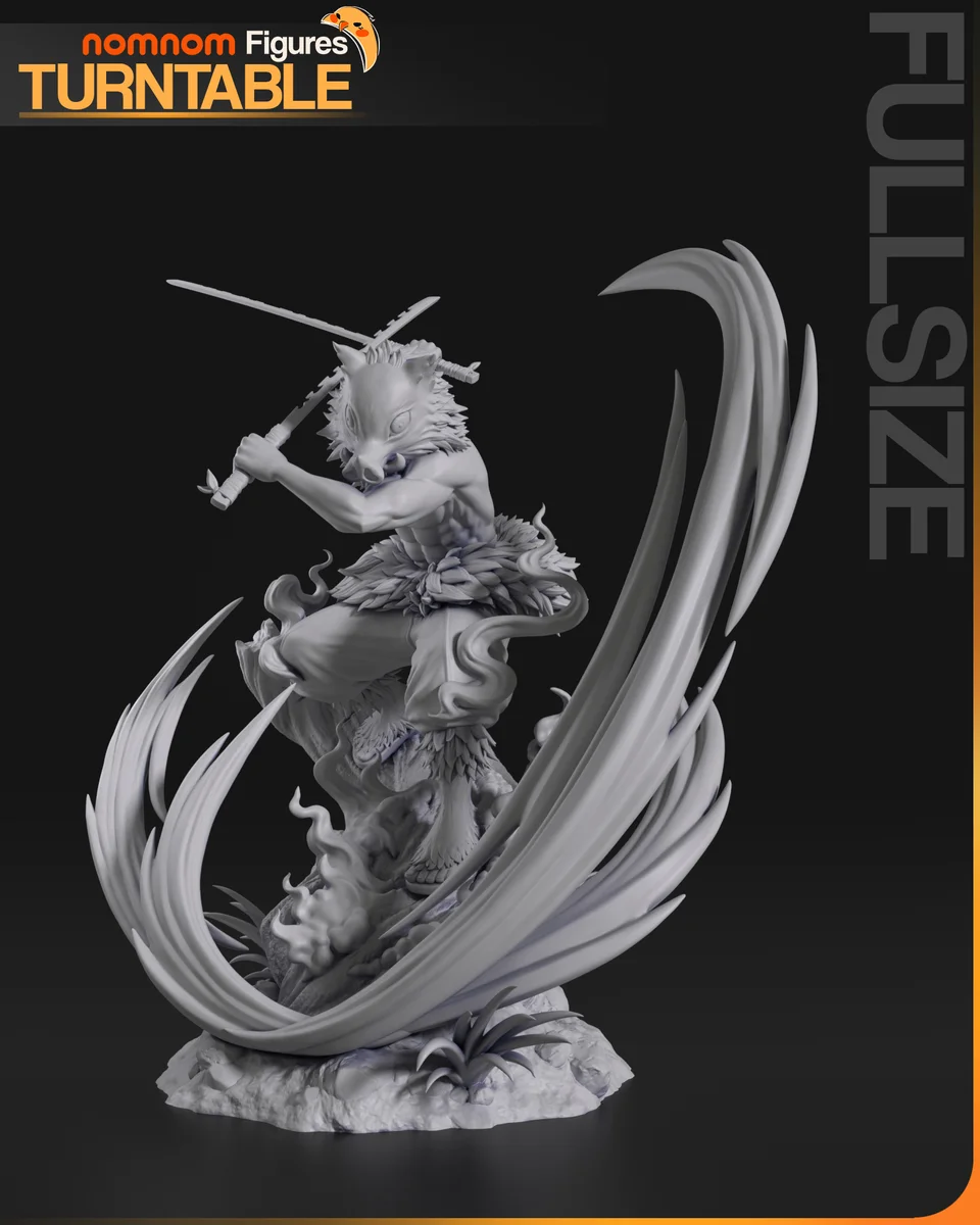 Inosuke | Fan Art | 3D Printed Resin Model Garage Kit | *Un-Painted* | Nomnom 4