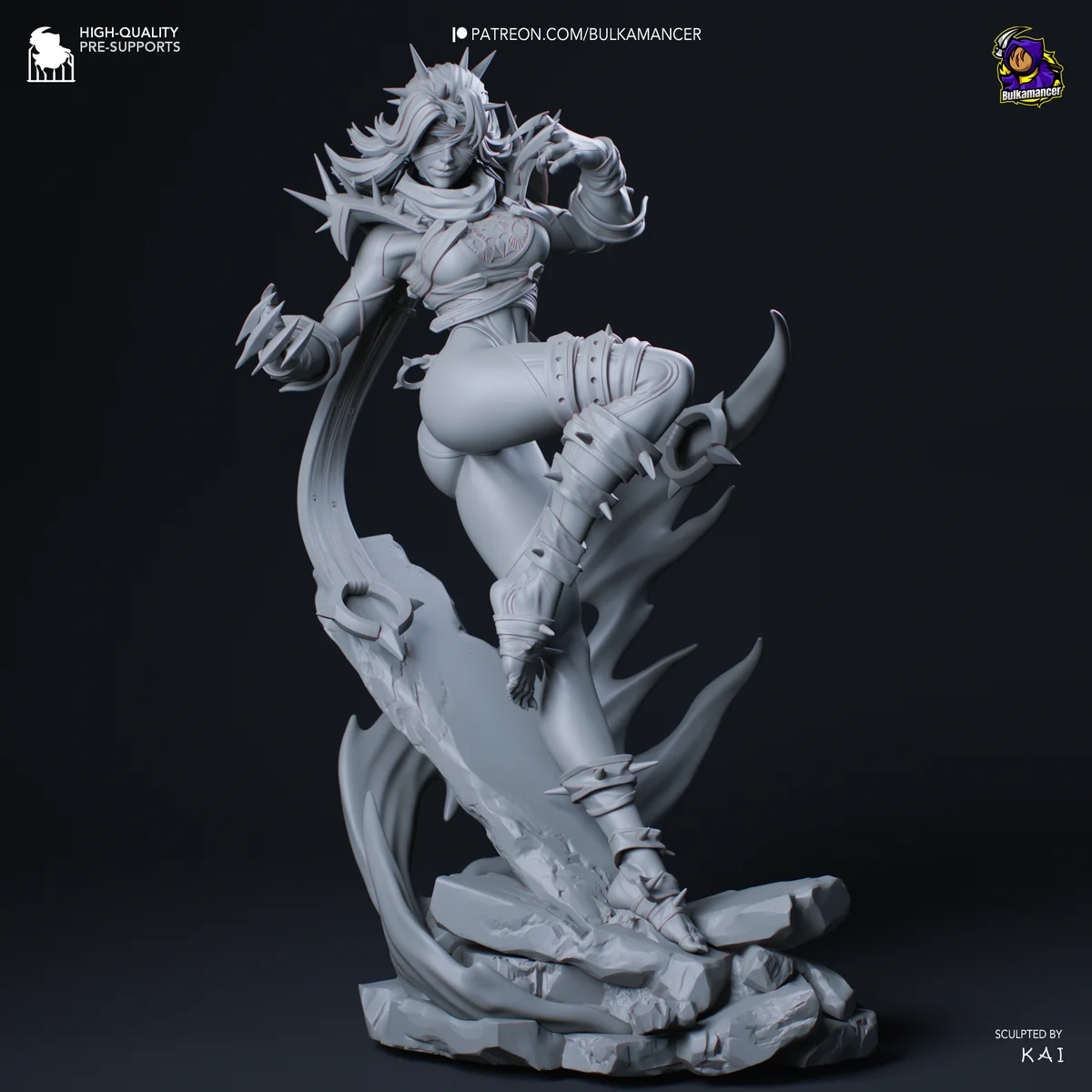 Invisible Woman Malice | Fan Art | 3D Printed Resin Model Garage Kit | *Un-Painted* | Bulkamancer 6