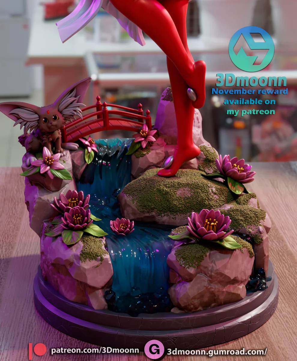 Ryoko Hakubi | Fan Art | 3D Printed Resin Model Garage Kit | *Un-Painted* | 3DMoonn 3