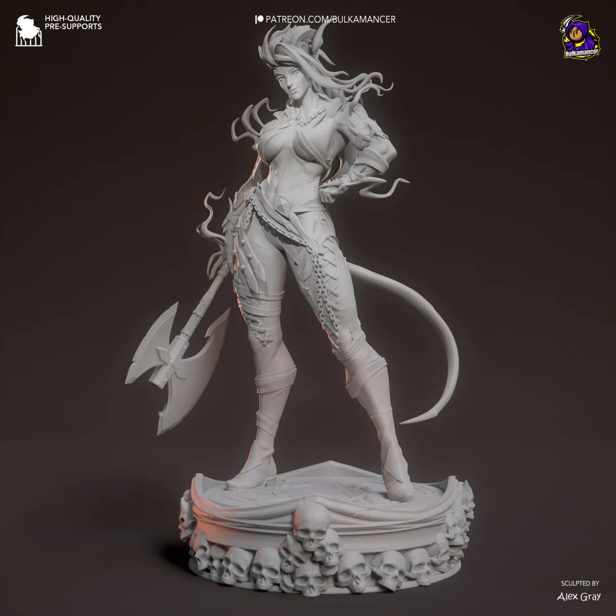 Karlach - Stylized | Fan Art | 3D Printed Resin Model Garage Kit | *Un-Painted* | Bulkamancer 10