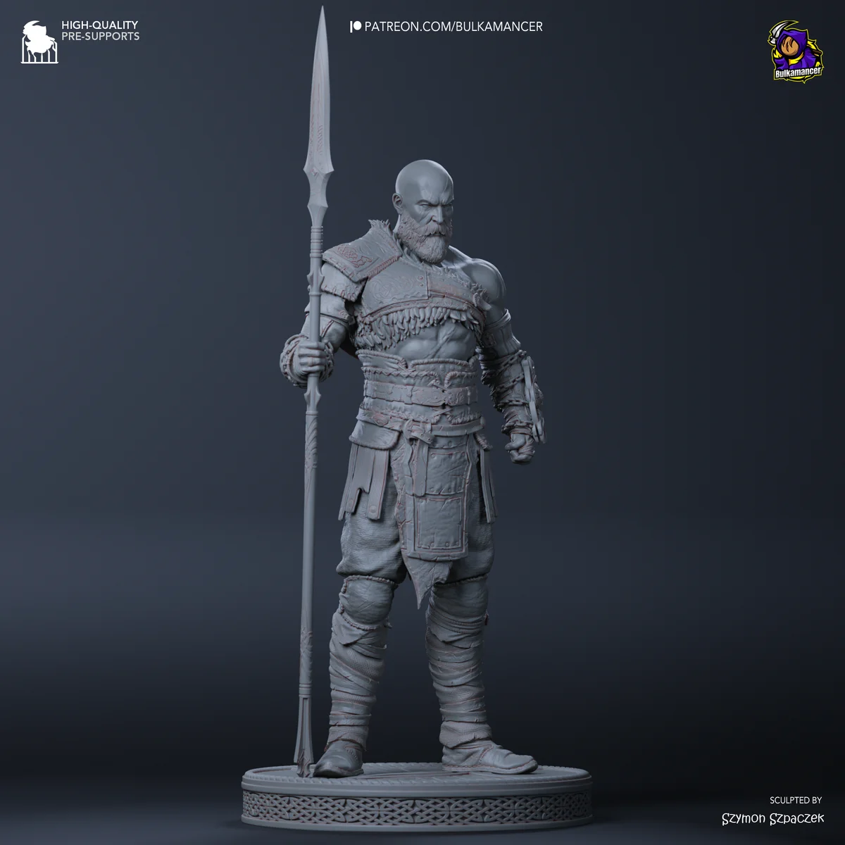 Kratos | Fan Art | 3D Printed Resin Model Garage Kit | *Un-Painted* | Bulkamancer 7