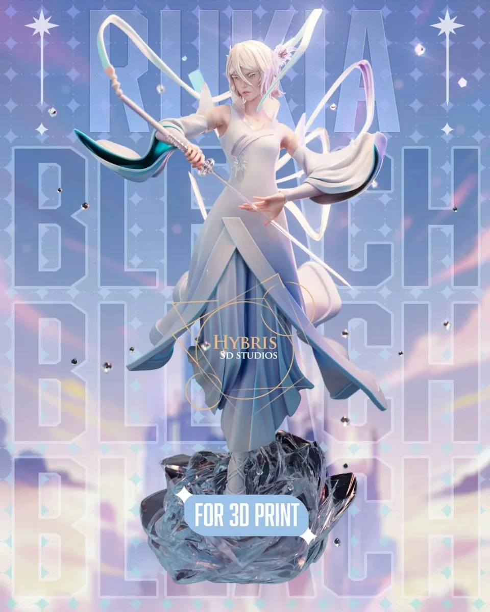Rukia Kuchiki | Fan Art | 3D Printed Resin Model Garage Kit | *Un-Painted* | Hybris Studios 3