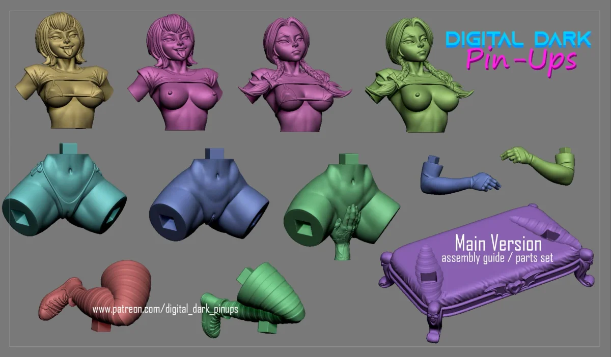 Mavis and Wednesday | Fan Art | 3D Printed Resin Model Garage Kit | *Un-Painted* | Digital Dark 4