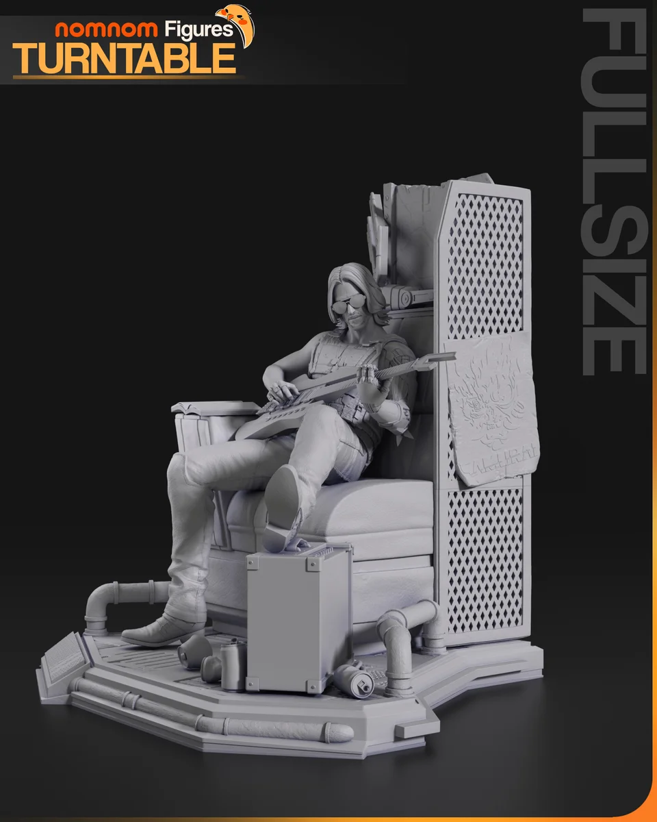 Johnny Silverhand | Fan Art | 3D Printed Resin Model Garage Kit | *Un-Painted* | Nomnom 6