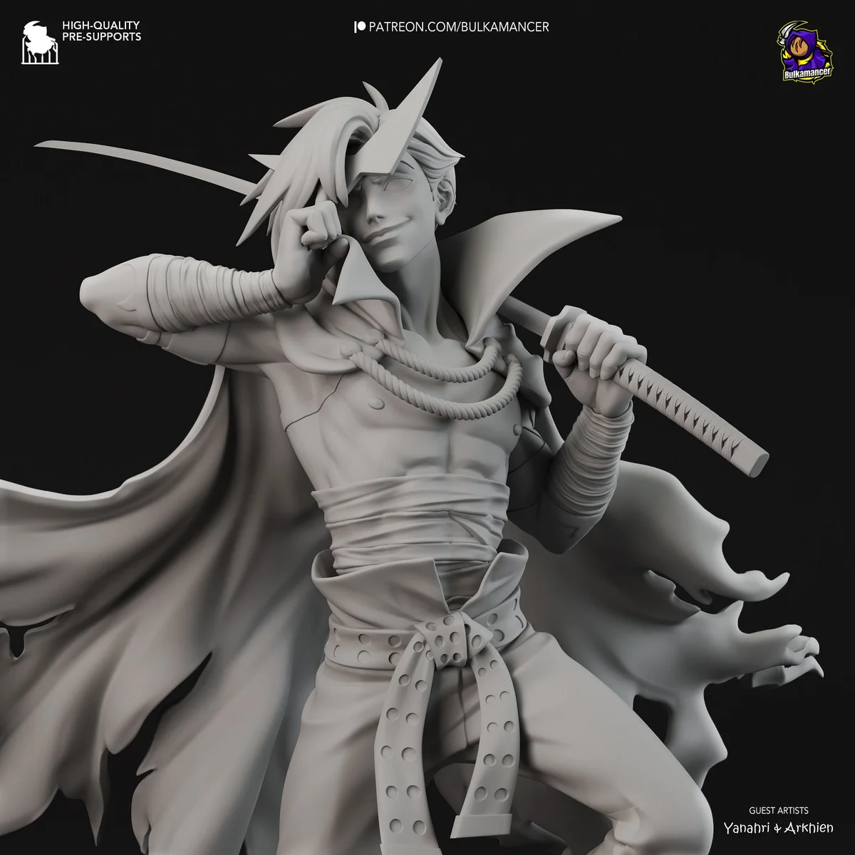 Kamina | Fan Art | 3D Printed Resin Model Garage Kit | *Un-Painted* | Bulkamancer 7