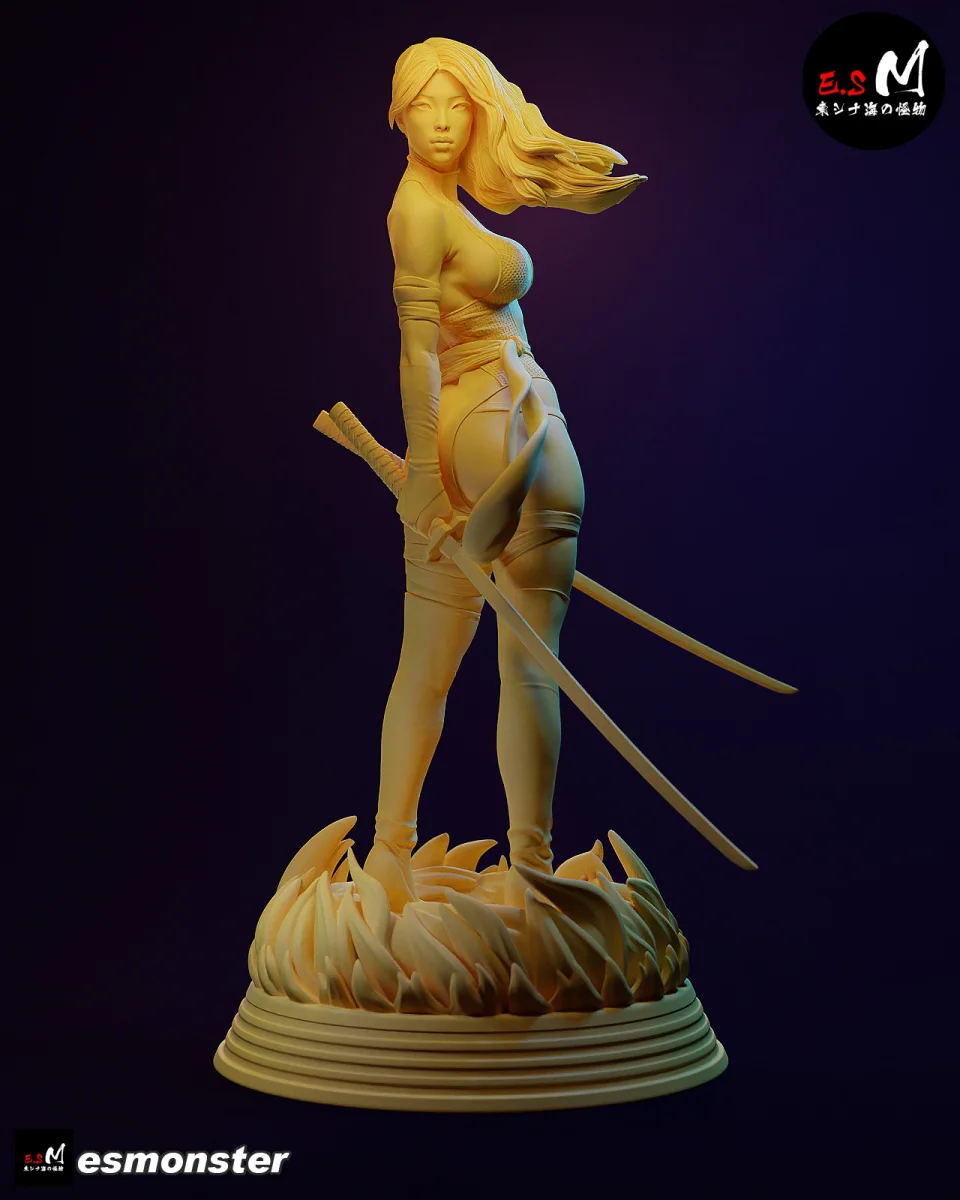 Psylocke v2 | Fan Art | 3D Printed Resin Model Garage Kit | *Un-Painted* | ES Monster 7