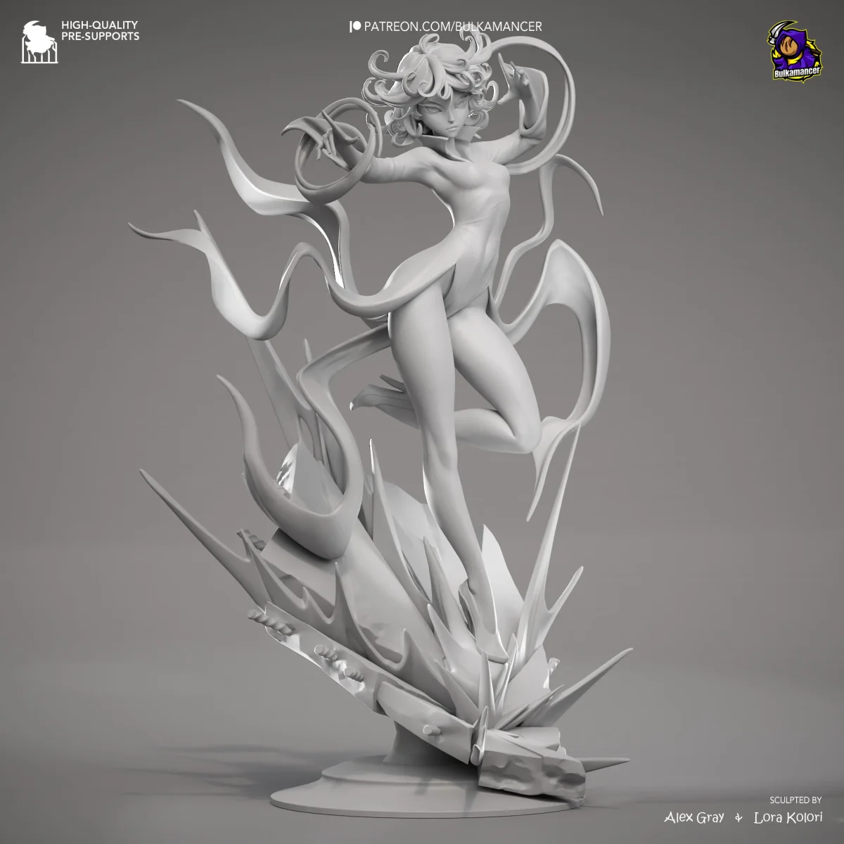 Tatsumaki | Fan Art | 3D Printed Resin Model Garage Kit | *Un-Painted* | Bulkamancer 6