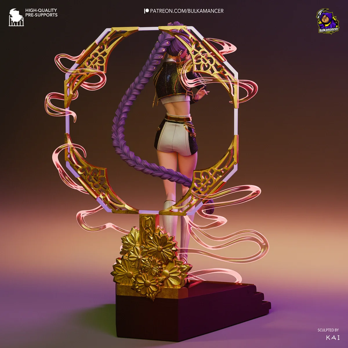 Rumi - Golden Vocalist | Fan Art | 3D Printed Resin Model Garage Kit | *Un-Painted* | Bulkamancer 3