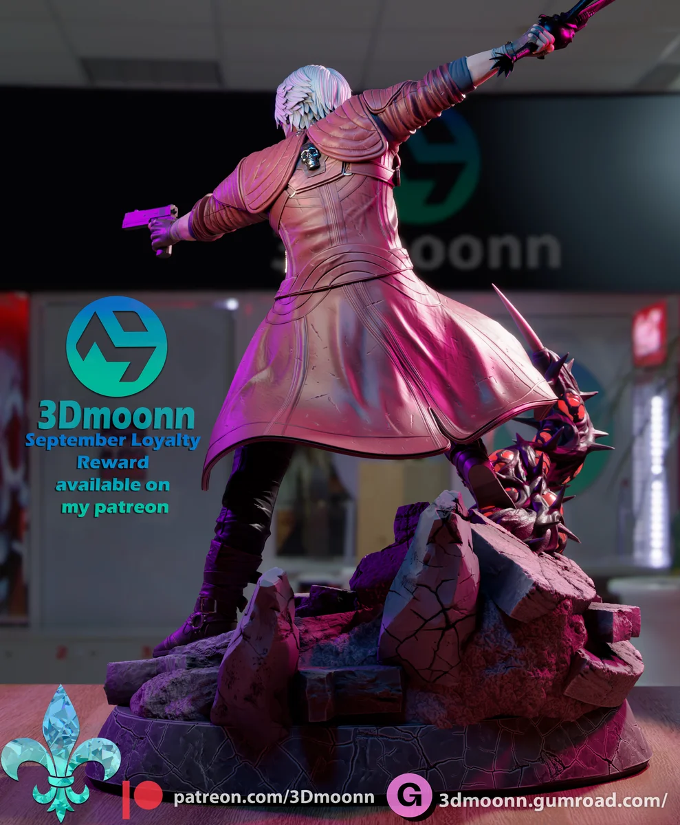 Dante | Fan Art | 3D Printed Resin Model Garage Kit | *Un-Painted* | 3DMoonn 4