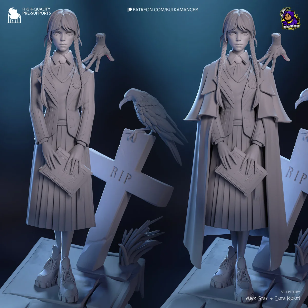 Gothic Duo | Fan Art | 3D Printed Resin Model Garage Kit | *Un-Painted* | Bulkamancer 9