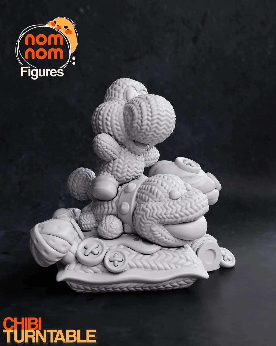 Chibi Yoshi | Fan Art | 3D Printed Resin Model Garage Kit | *Un-Painted* | Nomnom 7