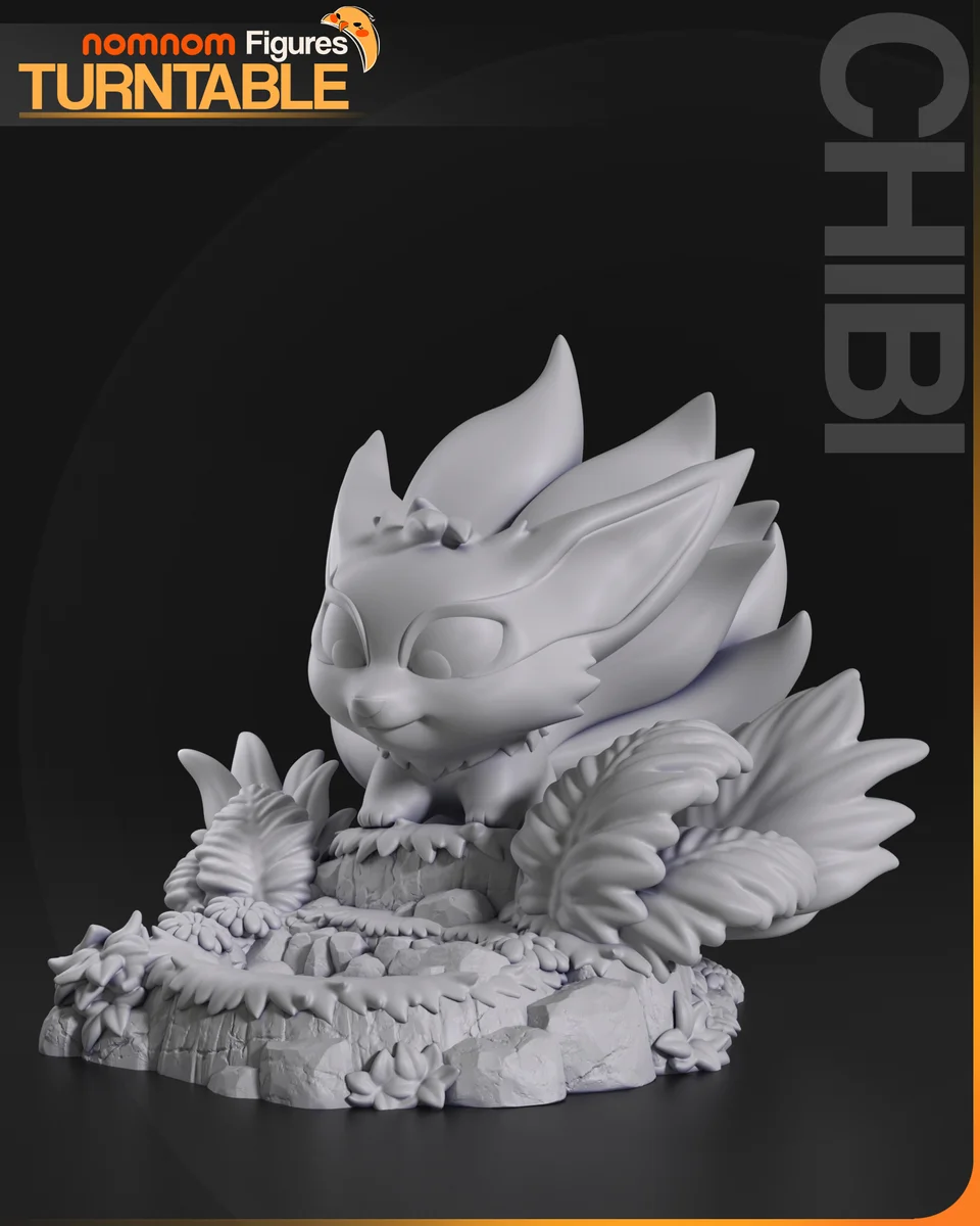 Chibi Kurama | Fan Art | 3D Printed Resin Model Garage Kit | *Un-Painted* | Nomnom 5