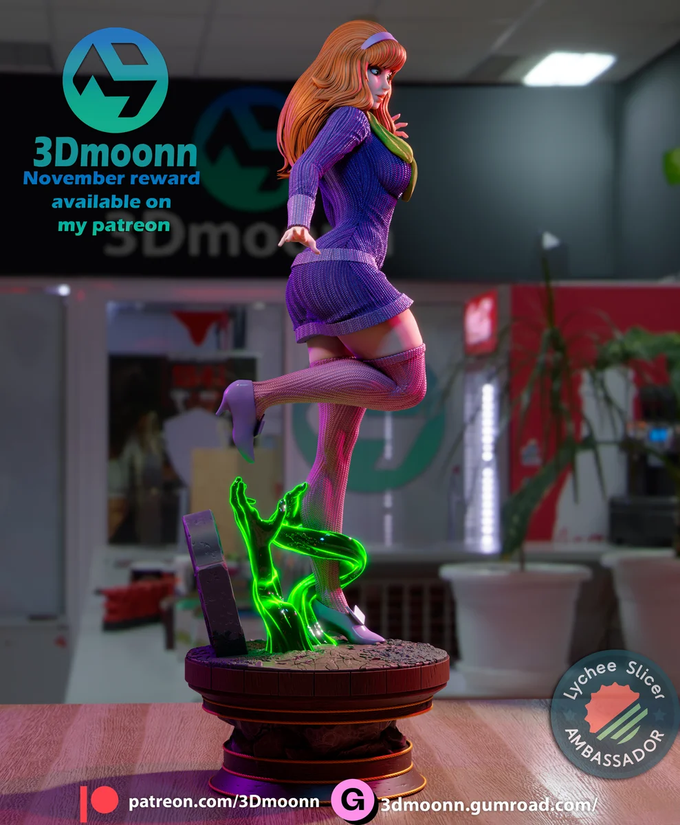 Daphne | Fan Art | 3D Printed Resin Model Garage Kit | *Un-Painted* | 3DMoonn 4