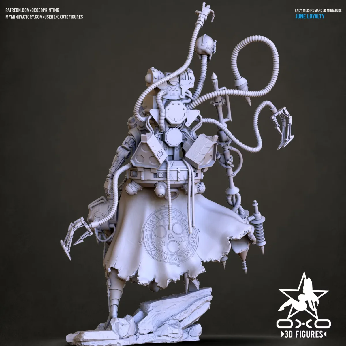 Lady Mechromancer | Fan Art | 3D Printed Resin Model Garage Kit | *Un-Painted* | OXO3D 5