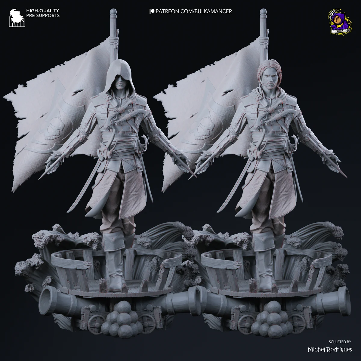 Edward Kenway | Fan Art | 3D Printed Resin Model Garage Kit | *Un-Painted* | Bulkamancer 8