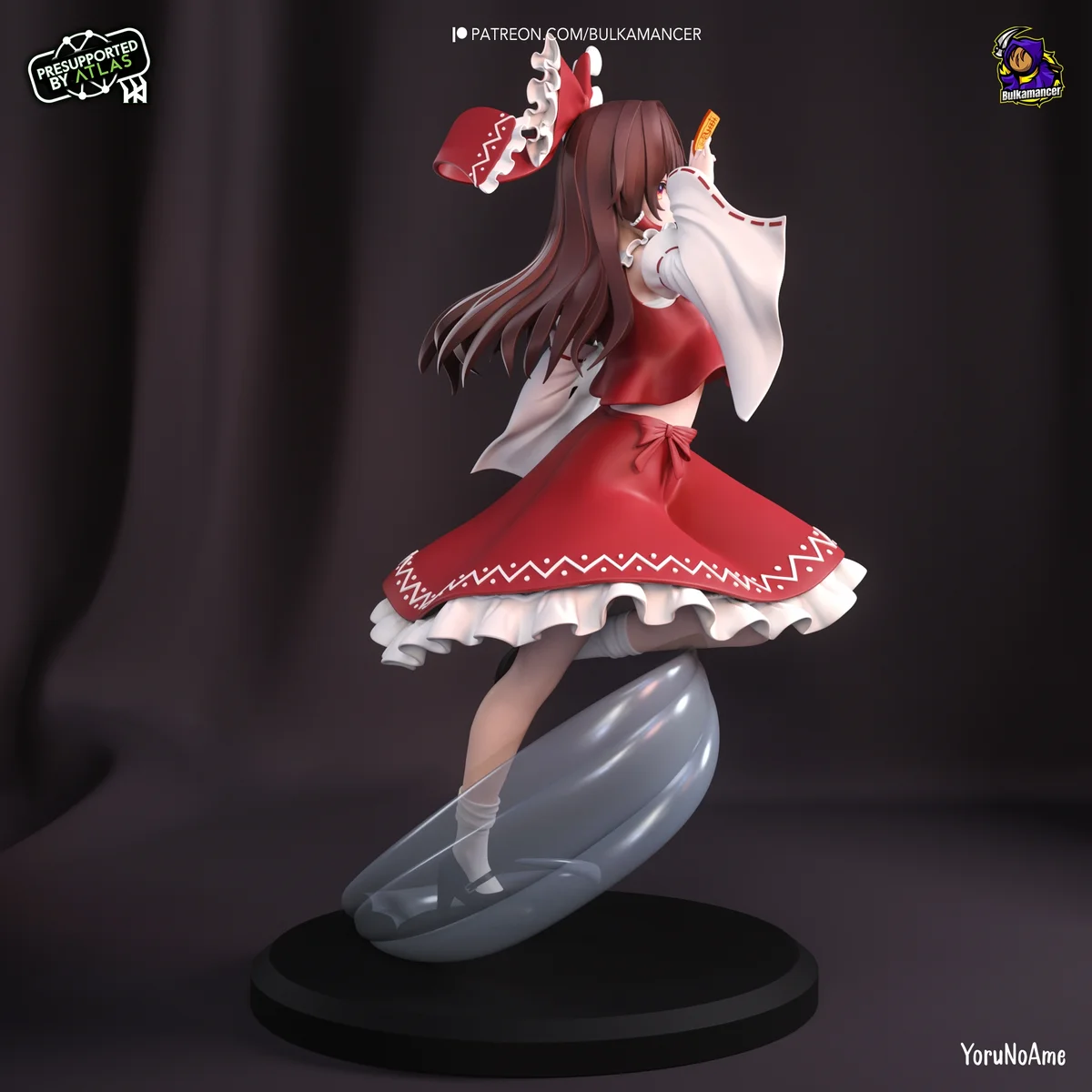 Reimu Hakurei | Fan Art | 3D Printed Resin Model Garage Kit | *Un-Painted* | Bulkamancer 3