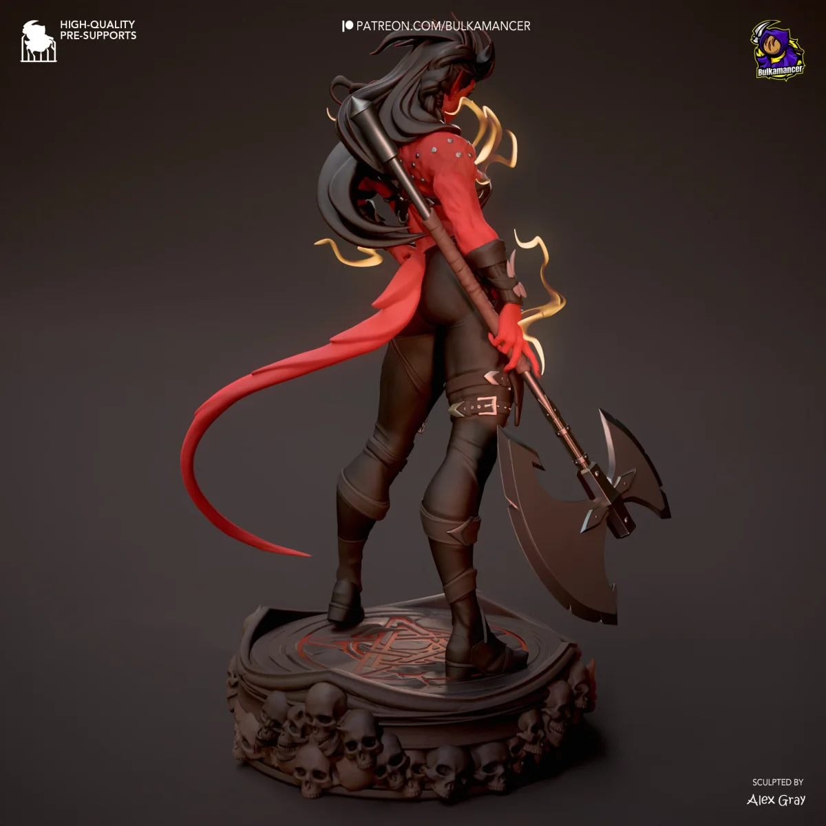 Karlach - Stylized | Fan Art | 3D Printed Resin Model Garage Kit | *Un-Painted* | Bulkamancer 6
