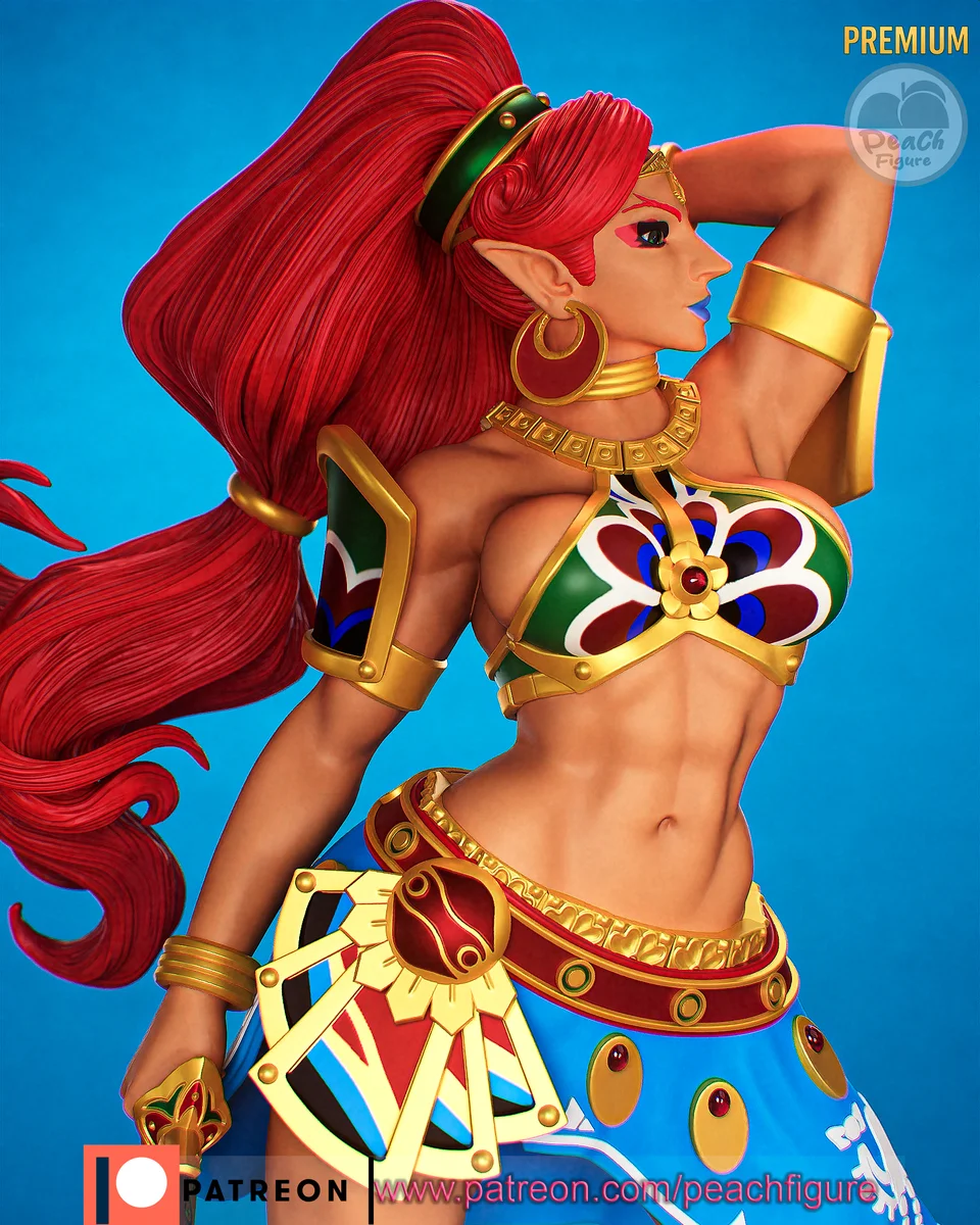 Urbosa | Fan Art | 3D Printed Resin Model Garage Kit | *Un-Painted* | Peach Figure 5