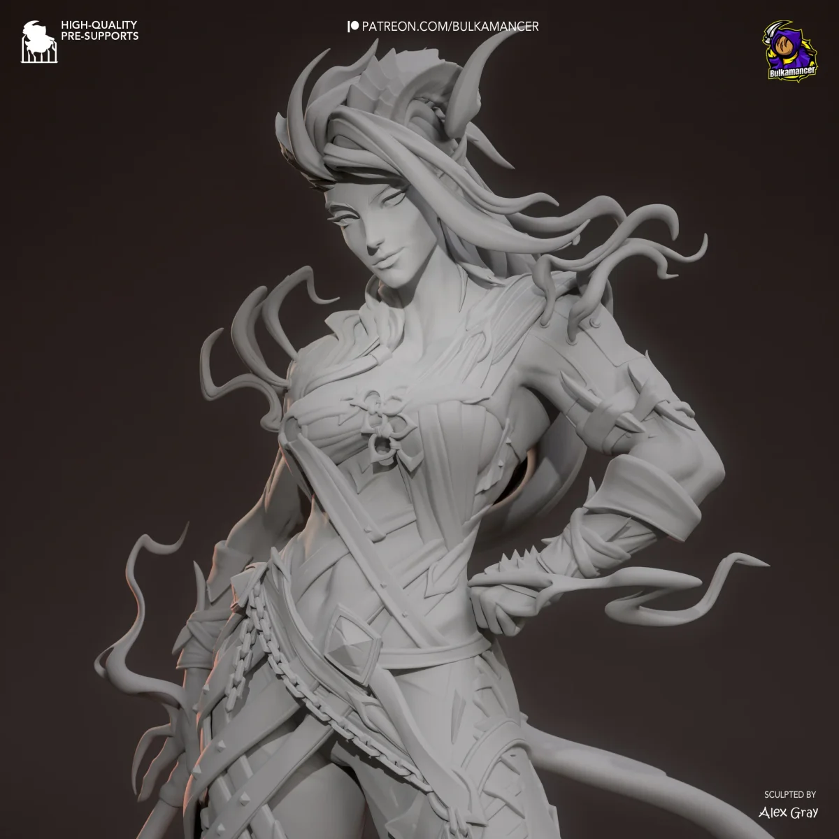 Karlach - Stylized | Fan Art | 3D Printed Resin Model Garage Kit | *Un-Painted* | Bulkamancer 8