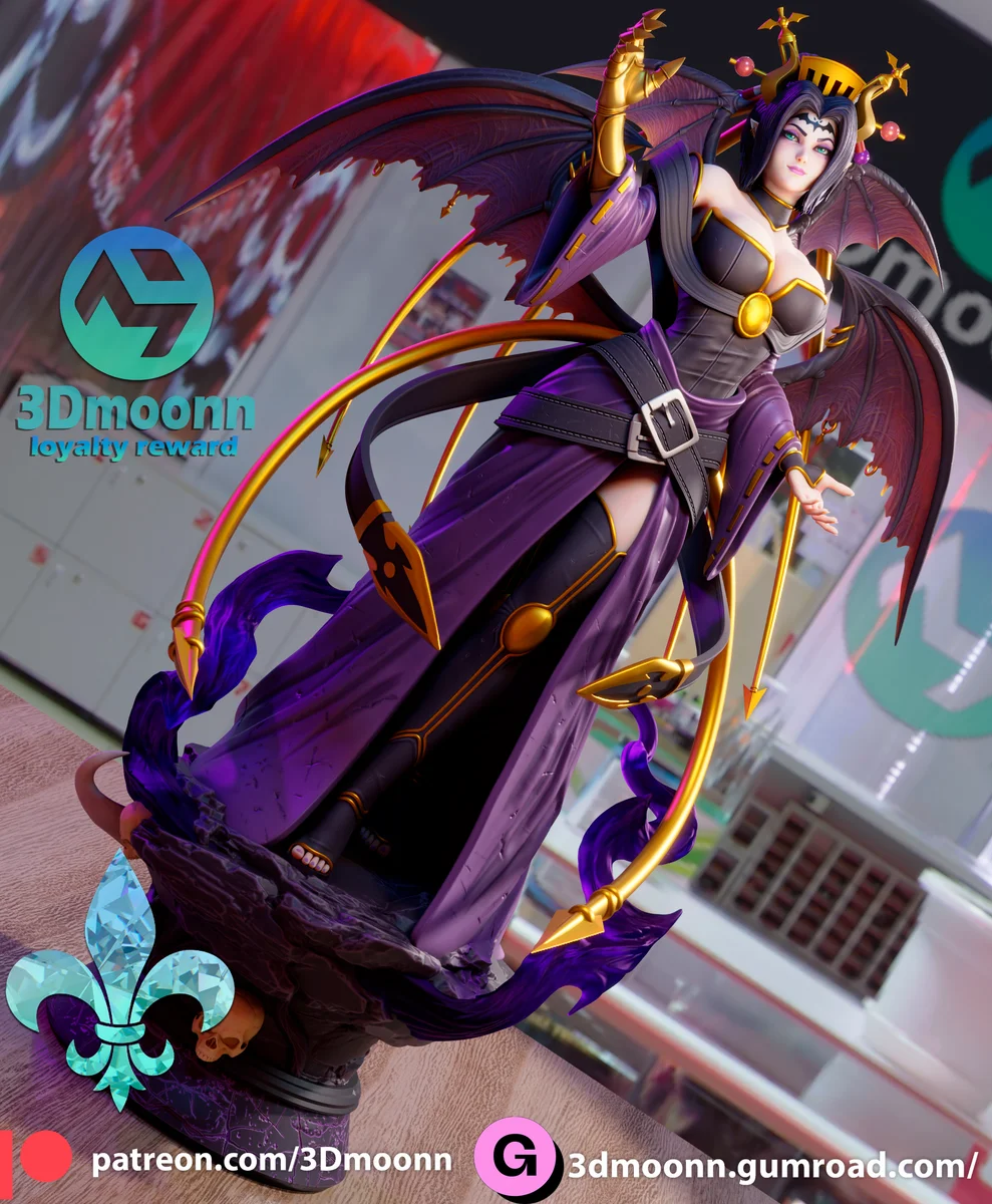 Lilithmon | Fan Art | 3D Printed Resin Model Garage Kit | *Un-Painted* | 3DMoonn 3