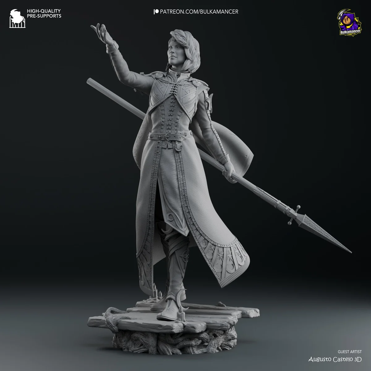 Moon Cleric | Fan Art | 3D Printed Resin Model Garage Kit | *Un-Painted* | Bulkamancer 6