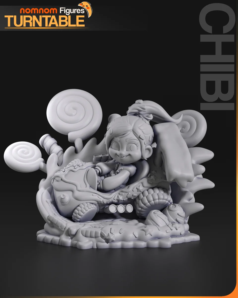 Chibi Vanellope | Fan Art | 3D Printed Resin Model Garage Kit | *Un-Painted* | Nomnom 4