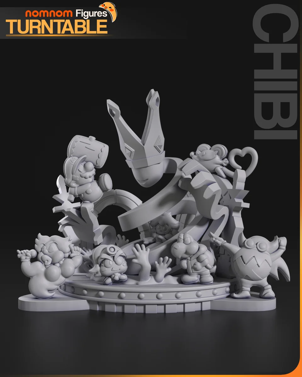 Chibi Paper Mario | Fan Art | 3D Printed Resin Model Garage Kit | *Un-Painted* | Nomnom 4