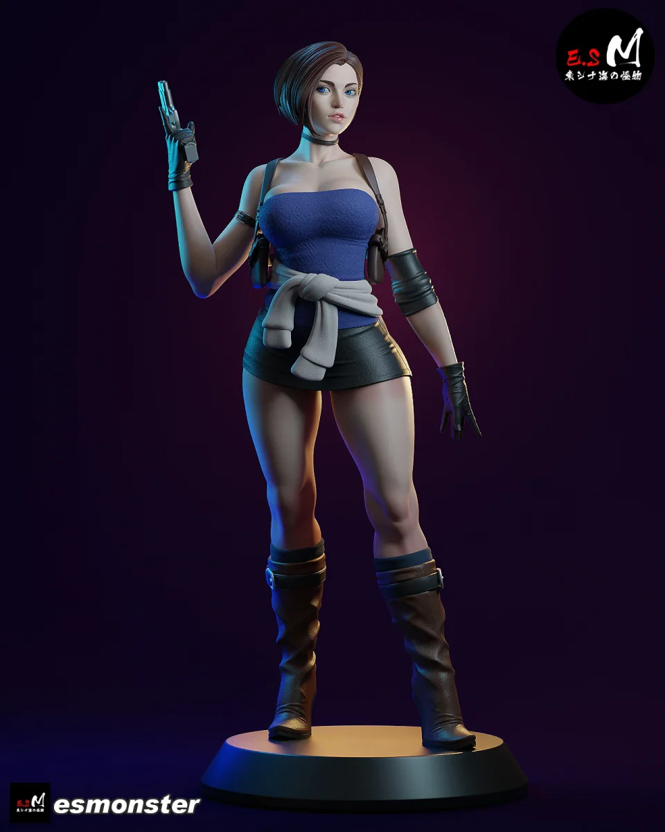 Jill Valentine | Fan Art | 3D Printed Resin Model Garage Kit | *Un-Painted* | ES Monster 3