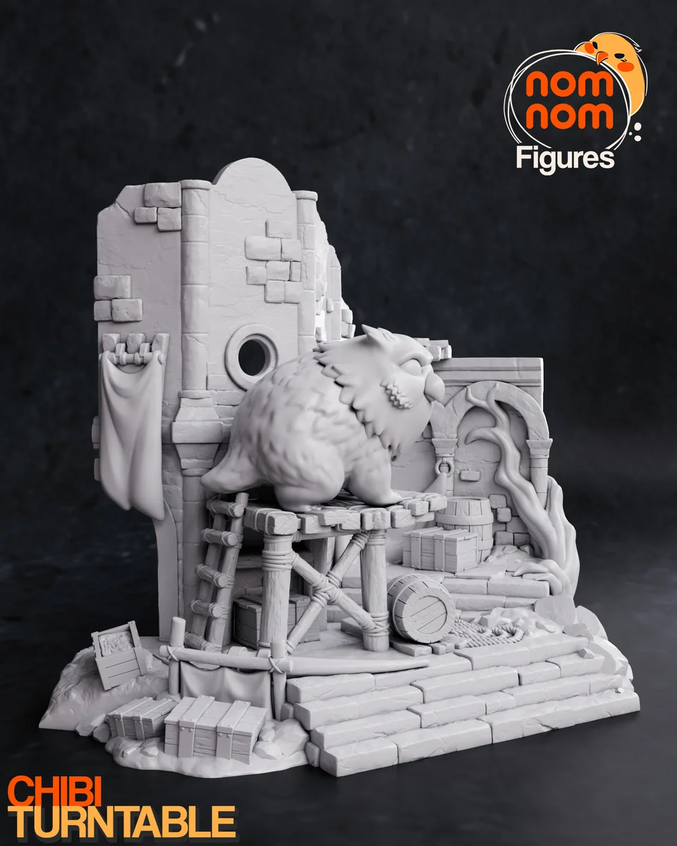 Chibi Baby Owlbear | Fan Art | 3D Printed Resin Model Garage Kit | *Un-Painted* | Nomnom 6