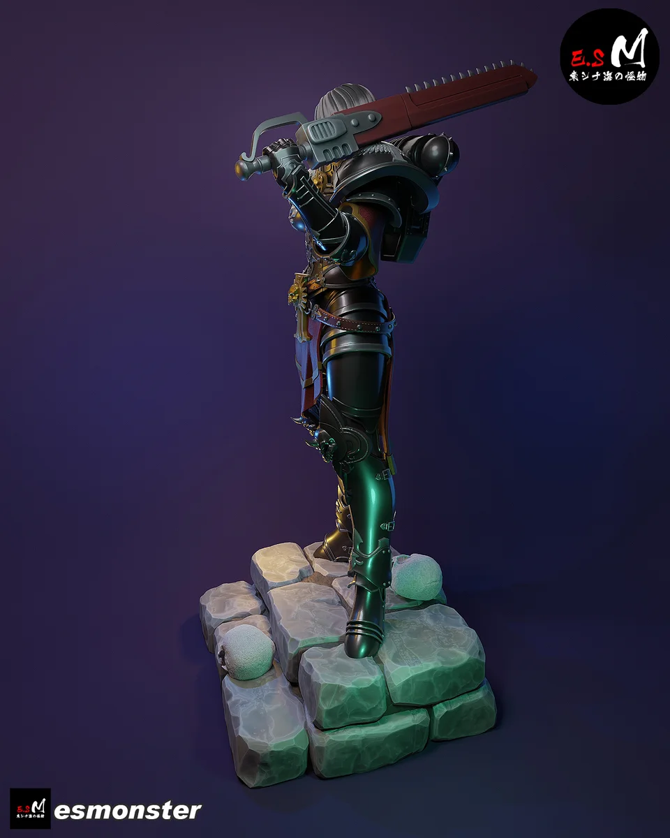 Battle Sister | Fan Art | 3D Printed Resin Model Garage Kit | *Un-Painted* | ES Monster 5