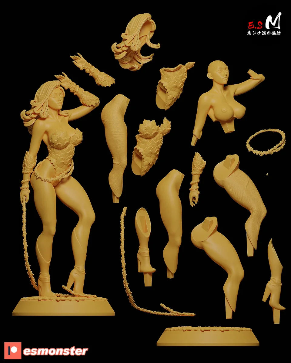 Poison Ivy v1 | Fan Art | 3D Printed Resin Model Garage Kit | *Un-Painted* | ES Monster 7