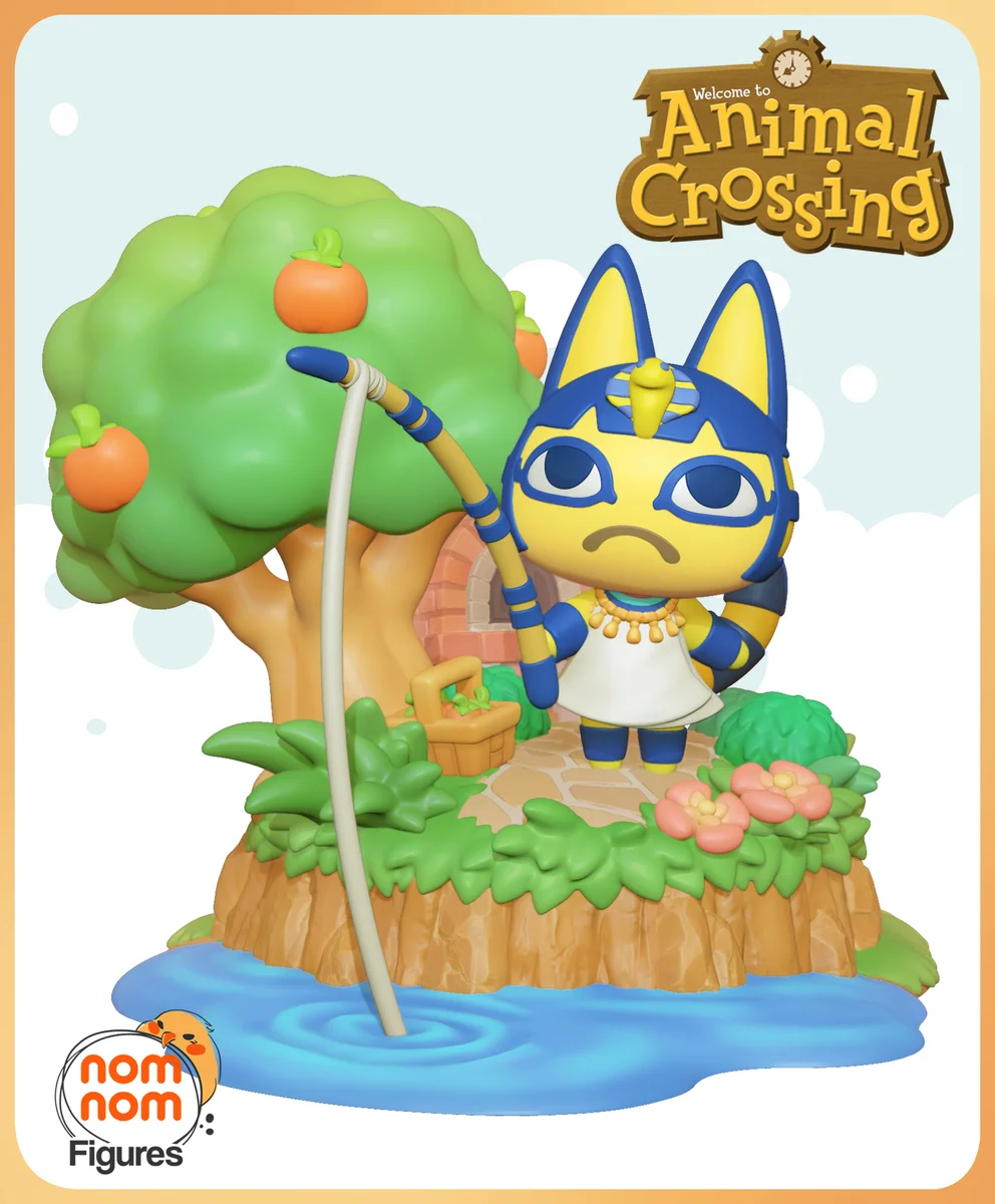 Chibi Ankha | Fan Art | 3D Printed Resin Model Garage Kit | *Un-Painted* | Nomnom