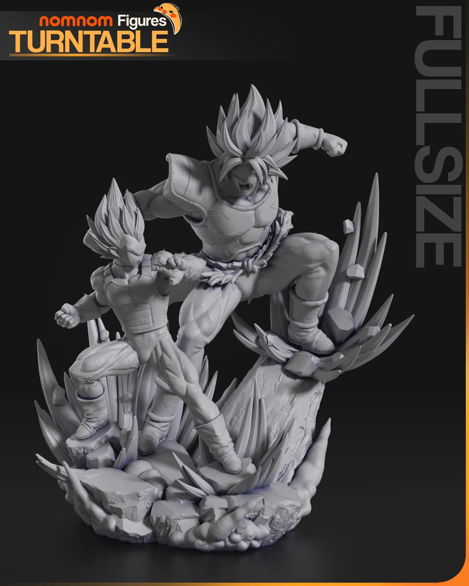 Vegeta vs Broly | Fan Art | 3D Printed Resin Model Garage Kit | *Un-Painted* | Nomnom 4