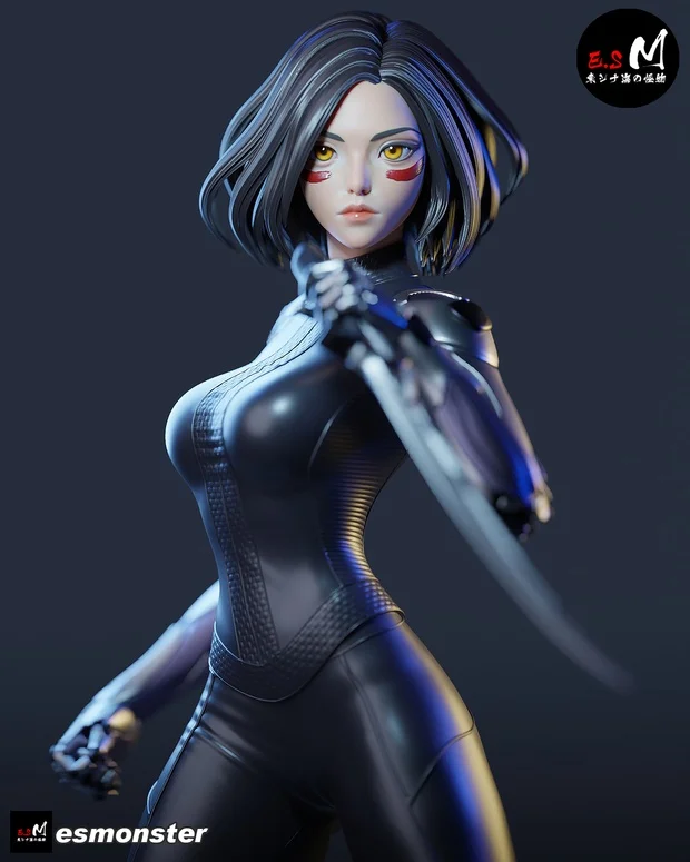Alita | Fan Art | 3D Printed Resin Model Garage Kit | *Un-Painted* | ES Monster