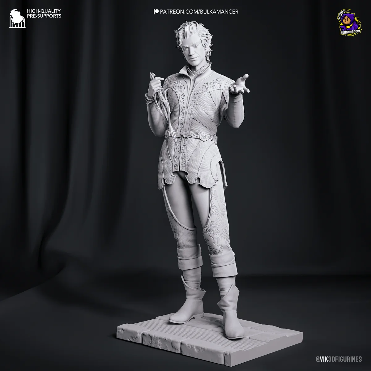 Astarion | Fan Art | 3D Printed Resin Model Garage Kit | *Un-Painted* | Bulkamancer 7