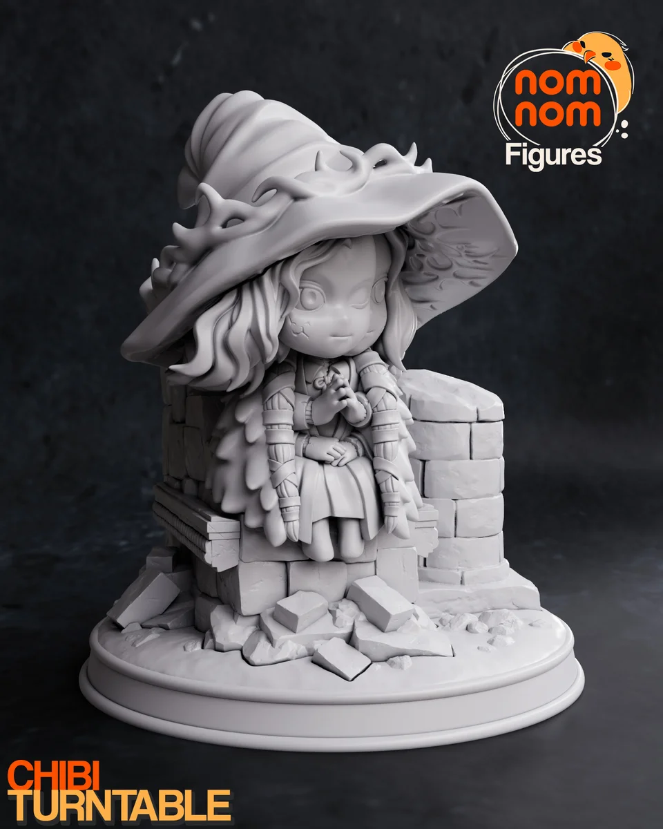 Chibi Ranni | Fan Art | 3D Printed Resin Model Garage Kit | *Un-Painted* | Nomnom 7