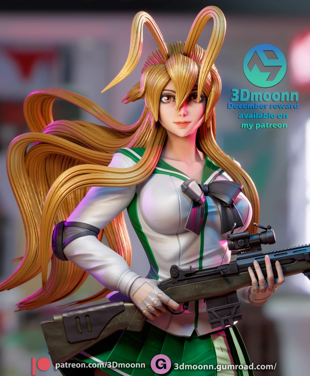 Rei Miyamoto | Fan Art | 3D Printed Resin Model Garage Kit | *Un-Painted* | 3DMoonn