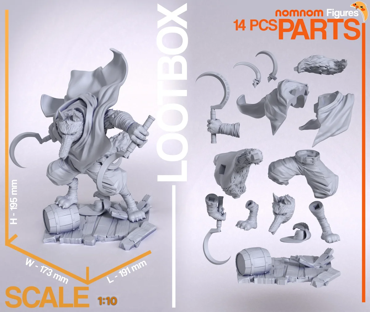 Death - Puss in Boots | Fan Art | 3D Printed Resin Model Garage Kit | *Un-Painted* | Nomnom 3