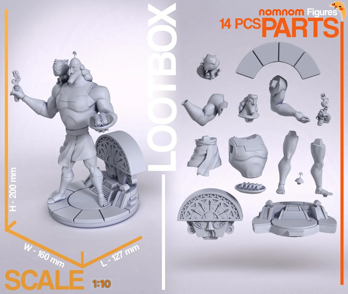 Kronk | Fan Art | 3D Printed Resin Model Garage Kit | *Un-Painted* | Nomnom 3