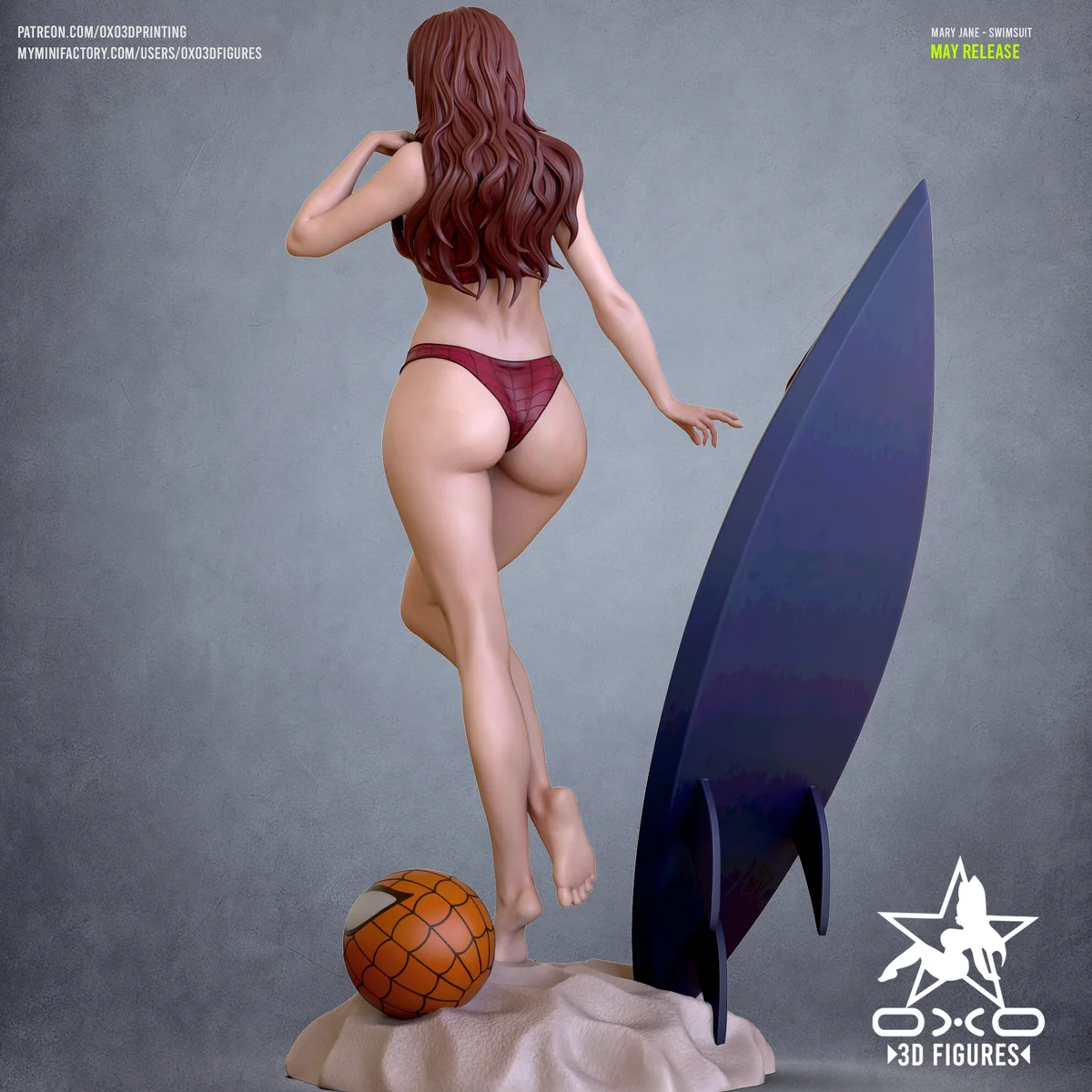 Mary Jane Swimsuit | Fan Art | 3D Printed Resin Model Garage Kit | *Un-Painted* | OXO3D 4