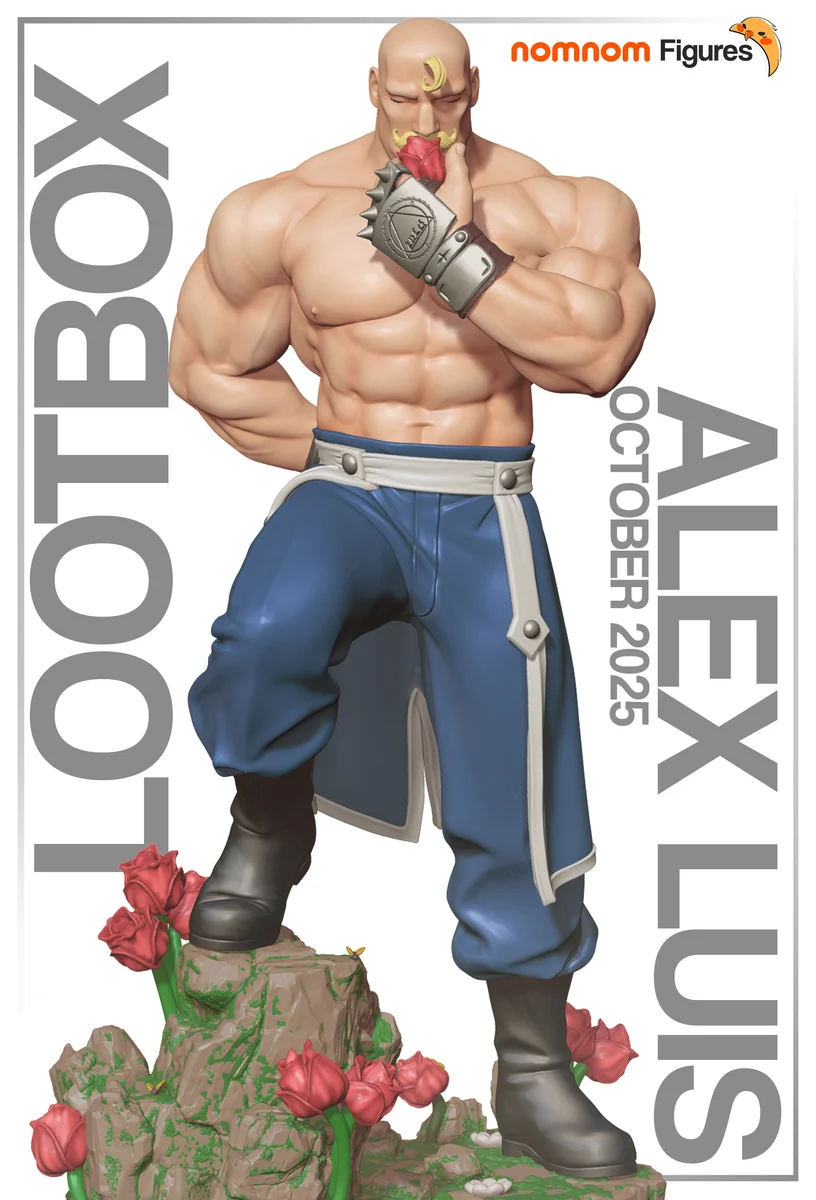 Alex Luis Armstrong | Fan Art | 3D Printed Resin Model Garage Kit | *Un-Painted* | Nomnom